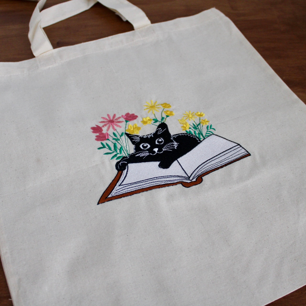 Book Lover Embroidered Tote