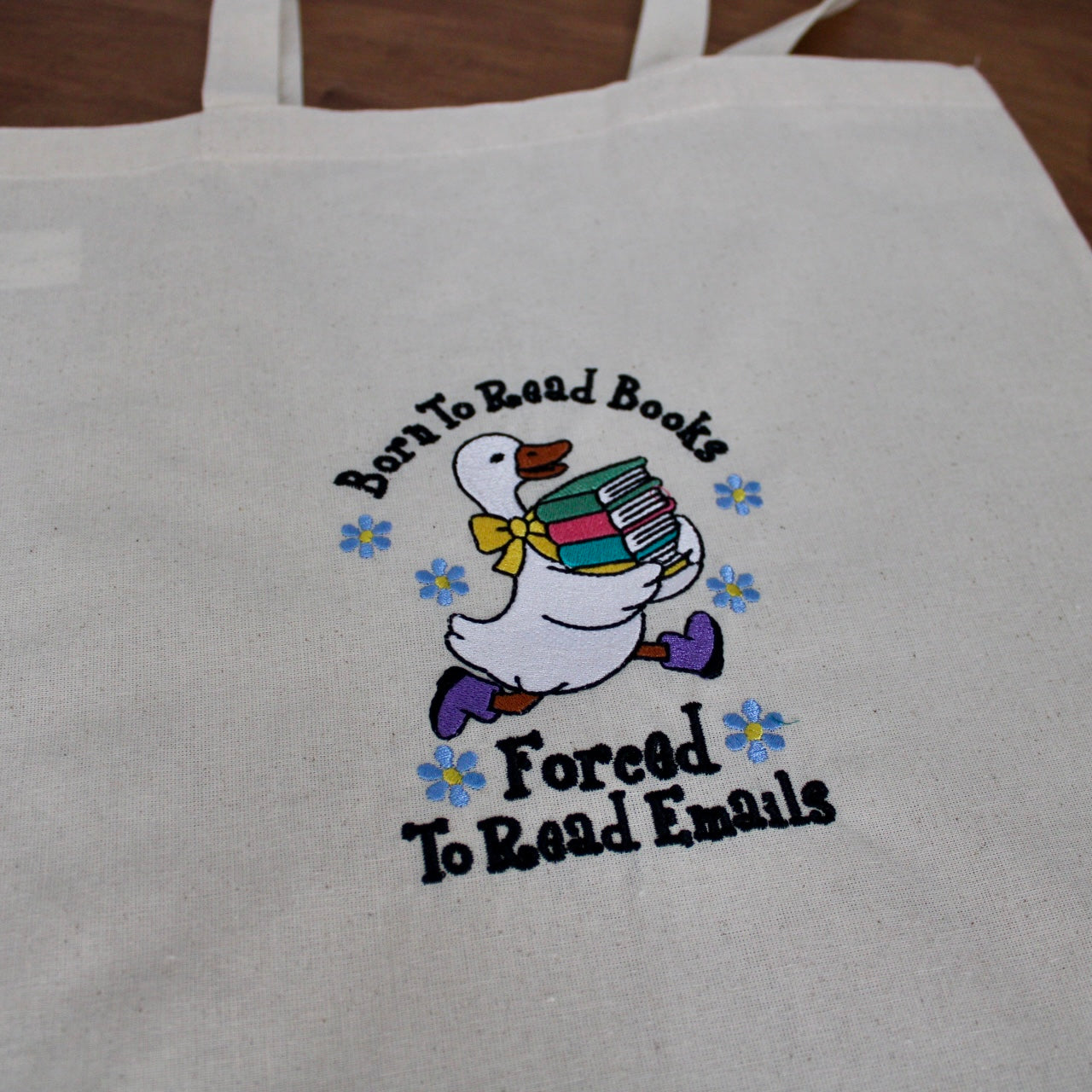 Book Lover Embroidered Tote