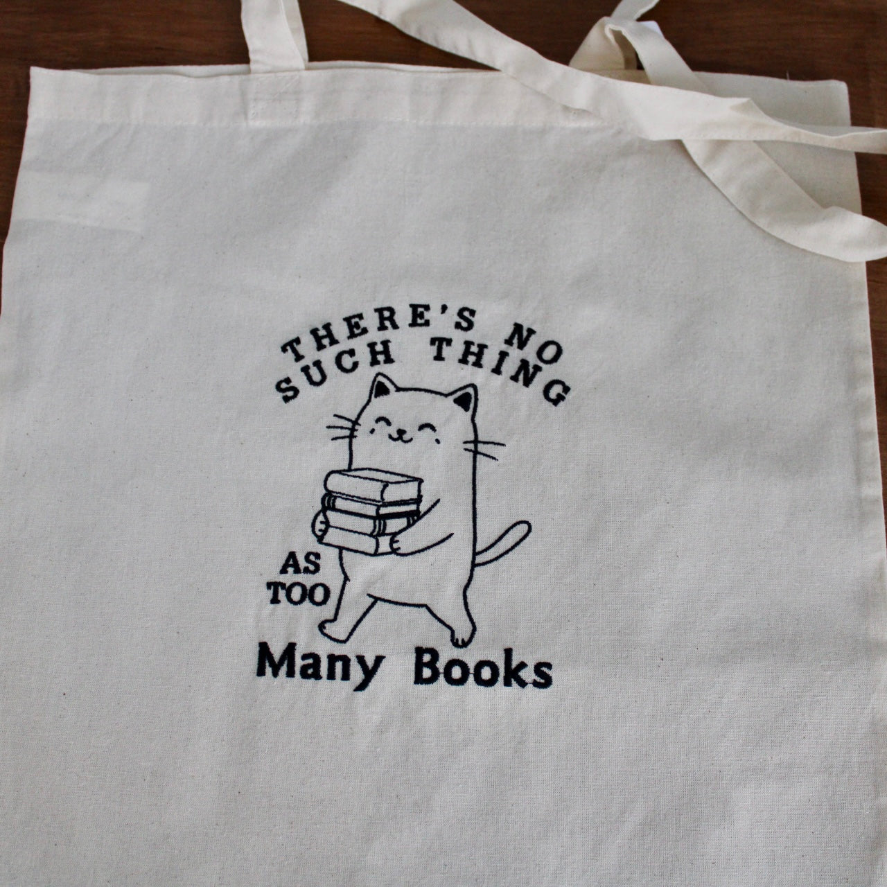 Book Lover Embroidered Tote