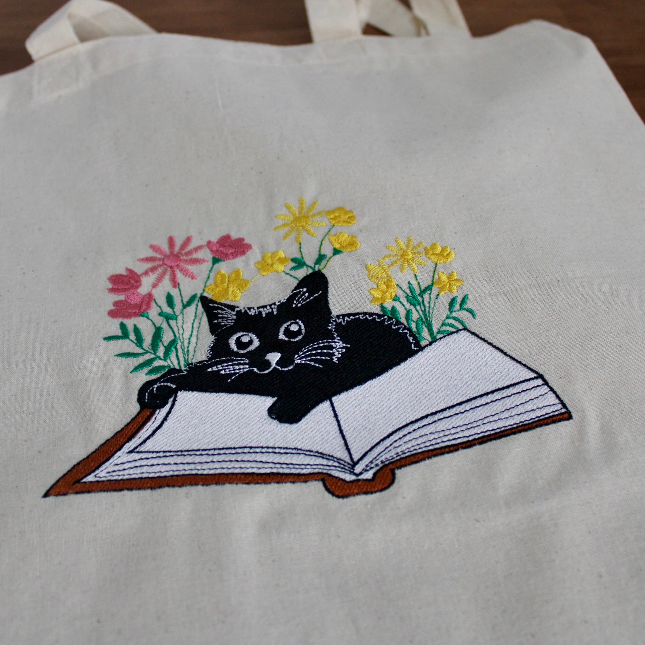 Book Lover Embroidered Tote